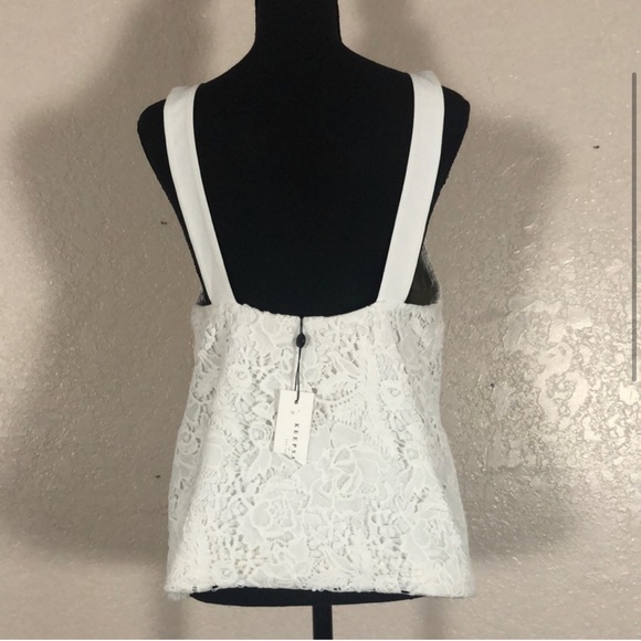 1023 NWT Keepsake Lace Overlay Sleeveless Blouse. SzS - Picture 4 of 6